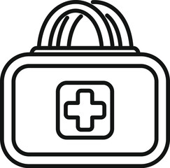 Wall Mural - This simple vector illustration of a first aid kit is perfect for projects related to healthcare, medicine, and safety