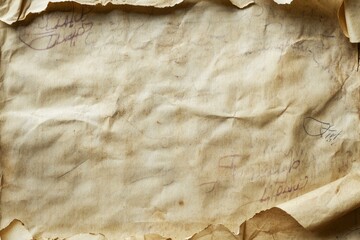 weathered paper background, antique manuscript texture as wallpaper , ai