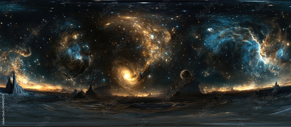 360 Equirectangular Background 360 degree equirectangular projection space background featuring ...