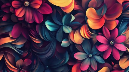 Poster - Floral abstract ornament graphic design illustration