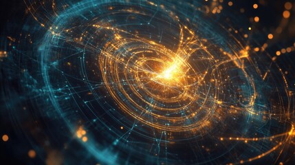 Poster - dynamic abstract radial elements created through mathematical design representing the concept of rap