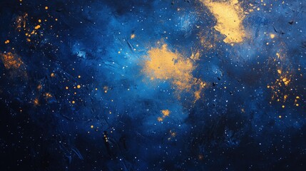 Wall Mural - Stunning Starry Sky Artwork on a Blue Backdrop