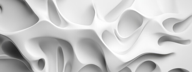 Aufkleber - Abstract white background with 3D rendering and illustration