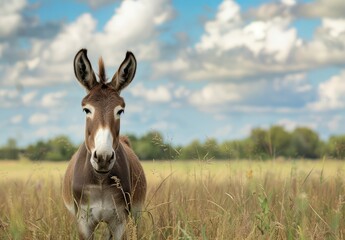 Sticker - Donkey in a Field