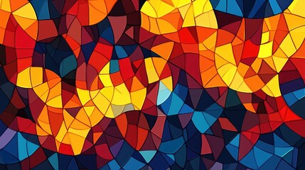 Poster - Geometric mosaic abstract design for creative projects