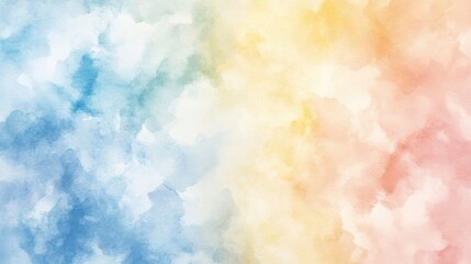 Poster - Soft Watercolor Background with Pastel Hues