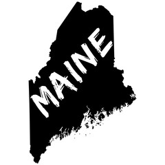 Sticker - Maine Solid Text