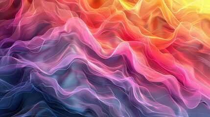 Wall Mural - Abstract Colorful Wave Pattern Background