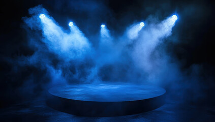 Canvas Print - Blue Stage Spotlight.