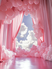 Wall Mural - Pink Balloon Dream.