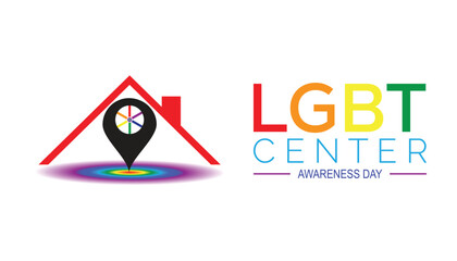 LGBT Center Awareness Day is observed every year on October. Holyday Awareness concept. background, placard, banner template Vector illustration design.