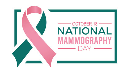 National Mammography Day is observed every year on October. Medical Healthcare Awareness concept. background, placard, banner template Vector illustration design.