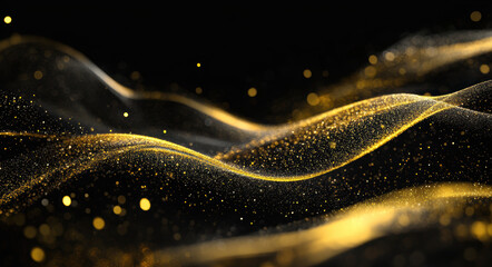 Wall Mural - Golden Sparkles Abstract.