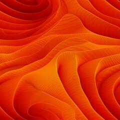 Wall Mural - Abstract orange waves creating a dynamic, energetic visual flow.