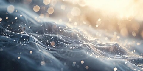 Poster - The image is of a body of water with a lot of bubbles and a lot of light