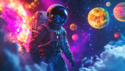 Poster - Astronaut in Space.