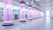 © SynthArt BWG - A row of pink tubes are lined up in a lab