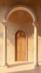 Wall Mural - Archway with Door.