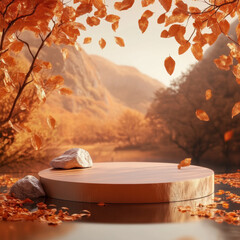 Wall Mural - Autumn Podium Scene.