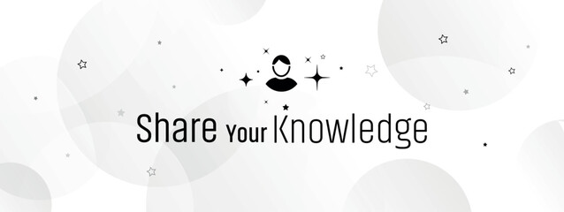 share your knowledge on white background