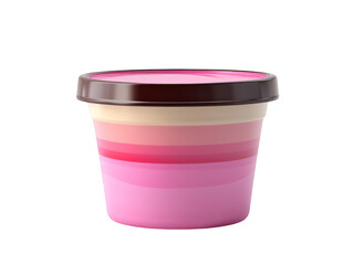 Pink Yogurt Cup with Colorful Background