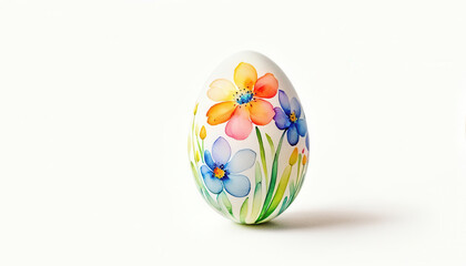 Wall Mural - Beautiful painted easter egg with copy space