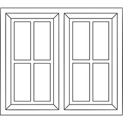 Wall Mural - Wooden Window Icon