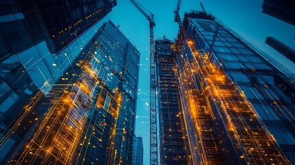 Poster - innovative iot technology seamlessly managing and automating the construction of a modern skyscraper
