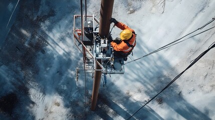 Poster - ensuring safety with iot technology during high voltage power pole installation innovative approache