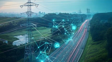 Poster - real time monitoring of high voltage power pole installation via internet of things technology with 