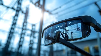 Poster - high tech smart glasses providing guidance and assistance during the installation of high voltage po