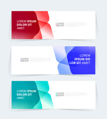 Sticker - Geometric banner design with Vector presentation template.