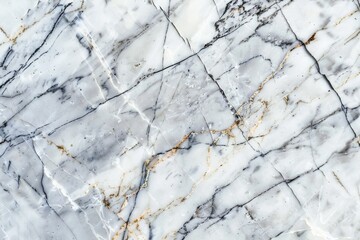 Poster - Detailed view of speckled and mottled white marble surface, Speckled and mottled appearance on polished marble surface