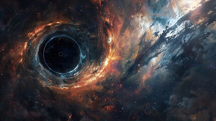 Cosmic black hole wallpaper