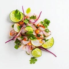 Sticker - Fresh seafood ceviche with lime, cilantro, and onion.