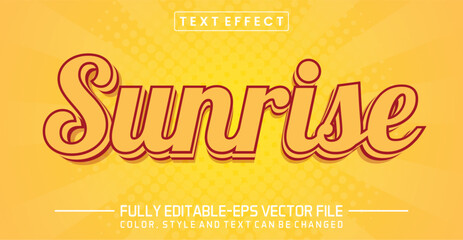 Poster - Sunrise Text effect editable