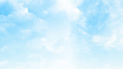 Wall Mural - Blue sky. White fluffy clouds on blue sky in summer