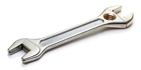 Wall Mural - A wrench and spanner isolated on a white background using forced perspective