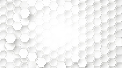 Poster - Abstract. Hexagon white Background. light and shadow. copy space.  Modern Hexagon white abstract Background. 