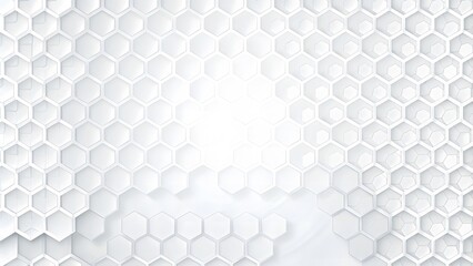 Poster - Abstract. Hexagon white Background. light and shadow. copy space.  Modern Hexagon white abstract Background. 