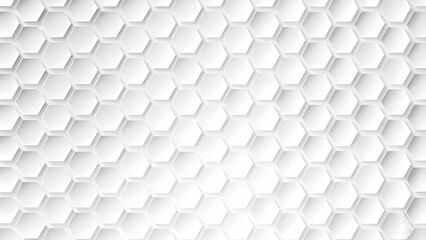 Poster - Abstract. Hexagon white Background. light and shadow. copy space.  Modern Hexagon white abstract Background. 