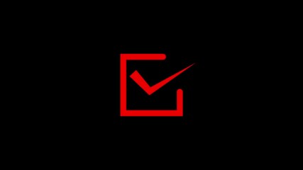 checkmark sign icon animation. tick mark, complete mark, right, conform mark