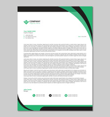 Professional modern and clean company business letterhead template premium vector