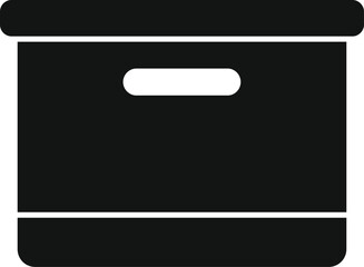 Poster - Simple vector icon of a storage box, ideal for representing concepts like organization, storage, and moving