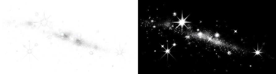 Sticker - PNG Sparkling starry night sky effect