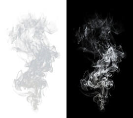 Wall Mural - png abstract smoke on black background