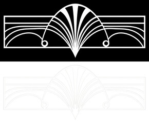 Sticker - PNG Elegant art deco ornamental design