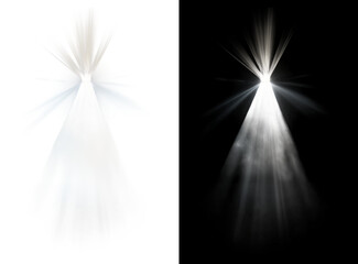 Poster - PNG Ethereal light beams abstract art