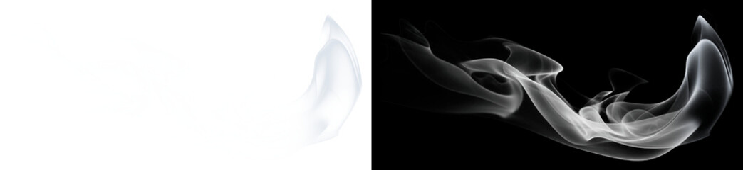 Wall Mural - png abstract white and black smoke