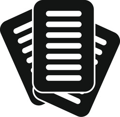 Poster - icon of two documents representing paperwork, symbolizing office work or administrative tasks